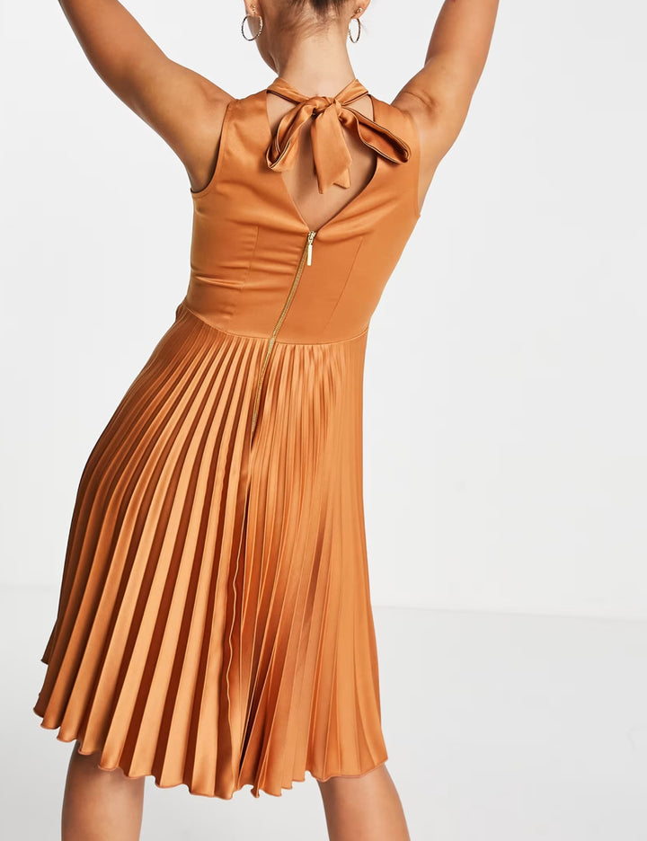 ASOS midi ruha, téglavörös