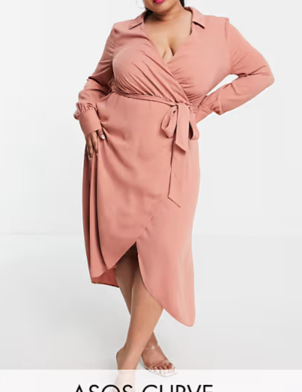 ASOS téglavörös midi ruha