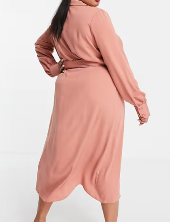 ASOS téglavörös midi ruha
