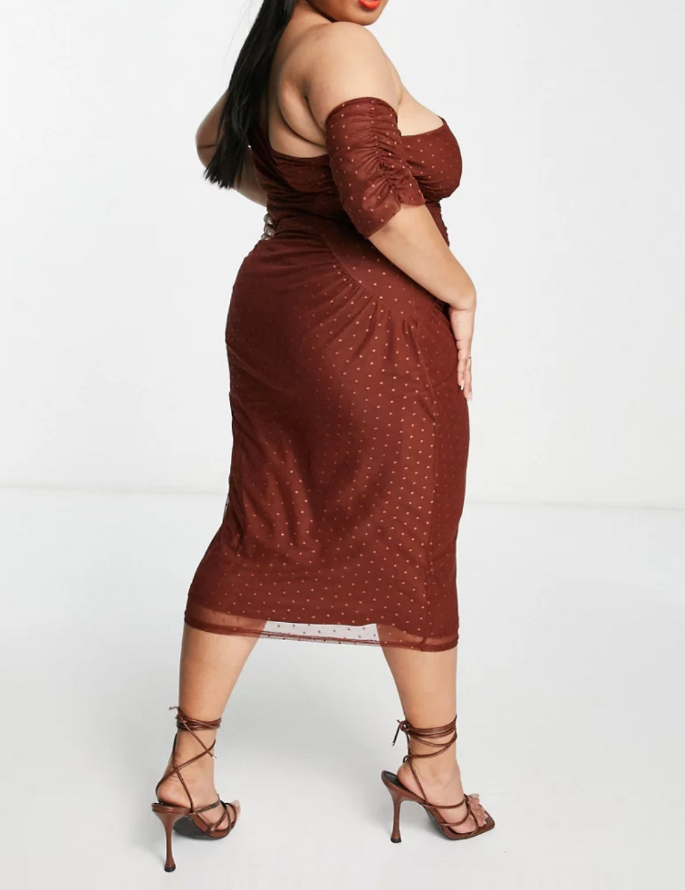 ASOS midi ruha, barna