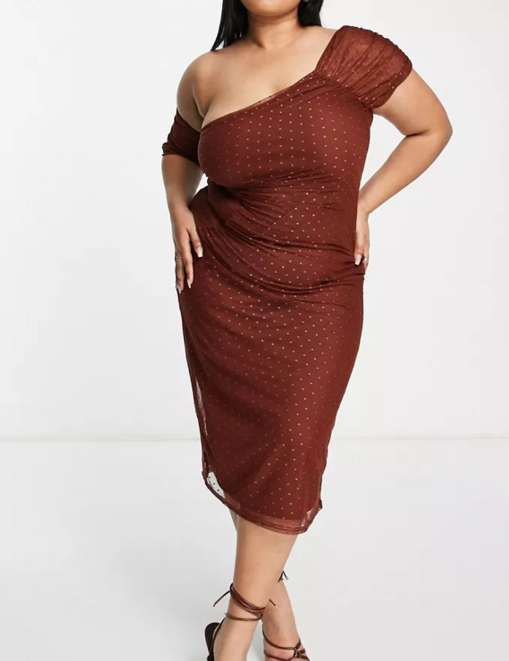ASOS midi ruha, barna