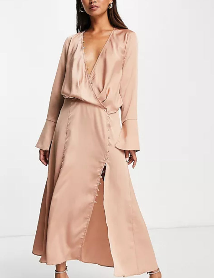 ASOS midi ruha, barna