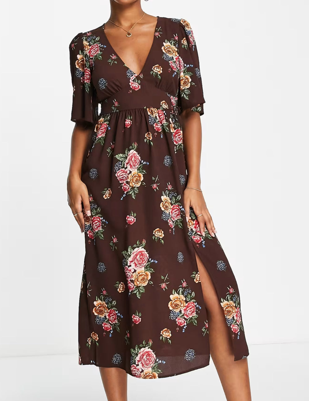 ASOS barna midiruha