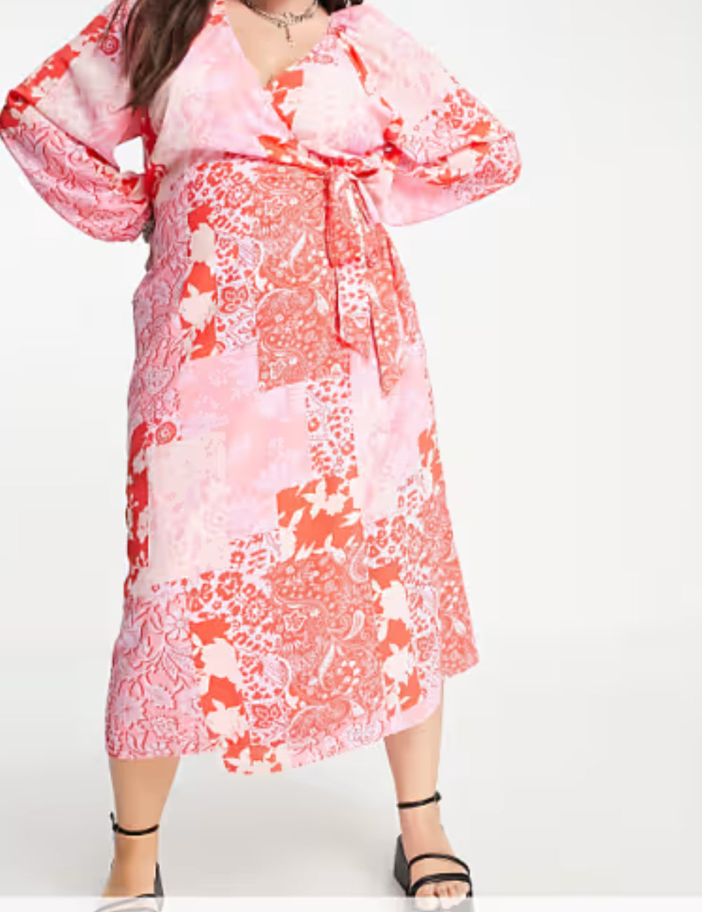 Rochie midi ASOS, mix culori