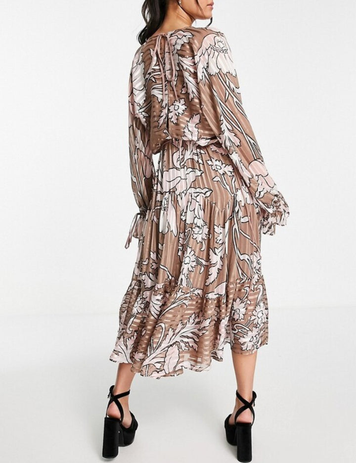 ASOS mix color midi dress