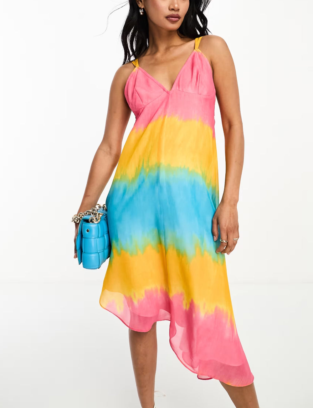Rochie midi ASOS, mix culori