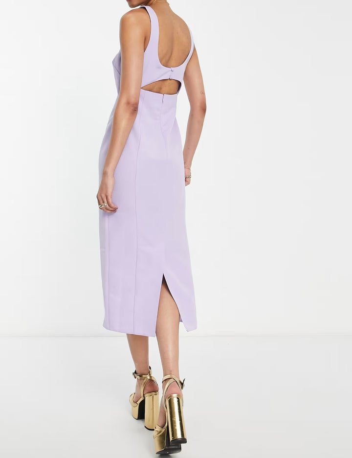 ASOS lila midi ruha