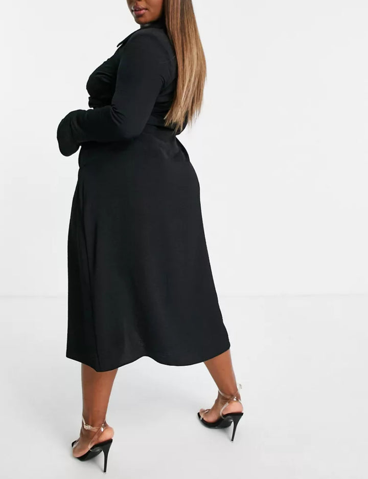 ASOS midi ruha, fekete