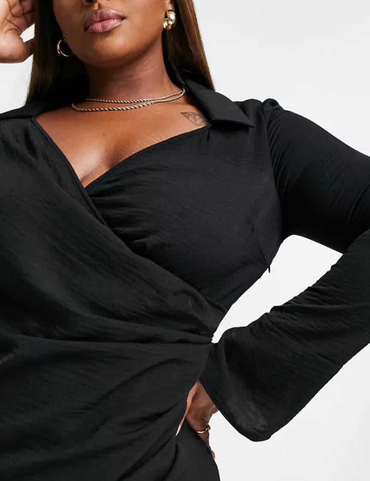 ASOS midi ruha, fekete