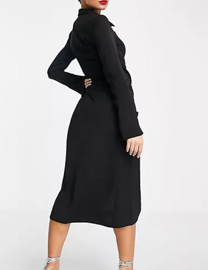 ASOS fekete midi ruha