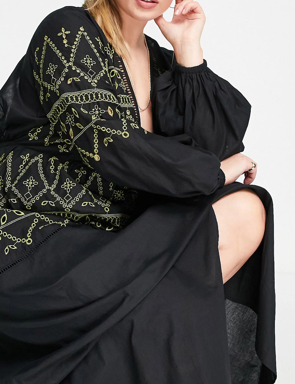 ASOS fekete midi ruha
