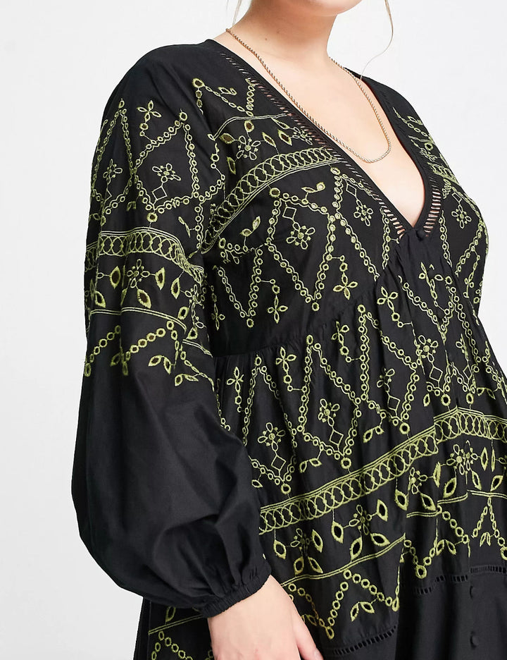 ASOS fekete midi ruha