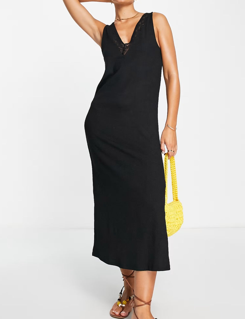 ASOS fekete midiruha