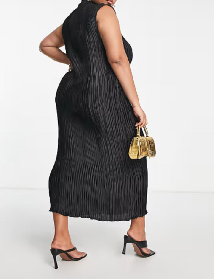 ASOS fekete midi ruha