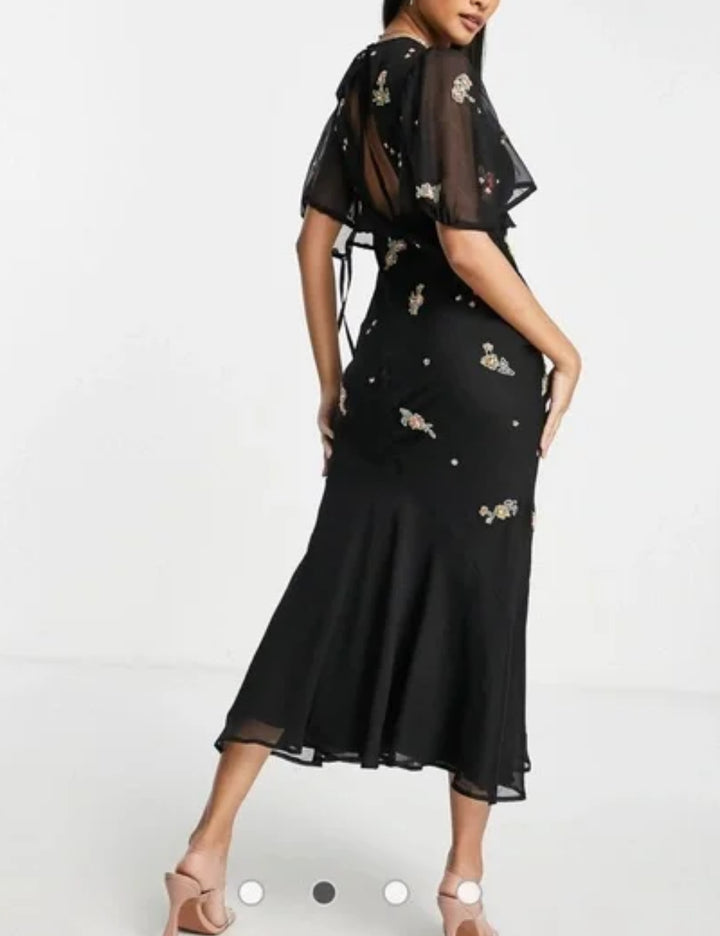 ASOS fekete midi ruha