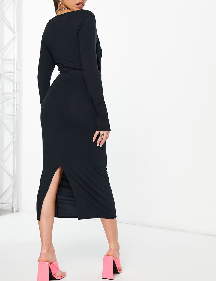 ASOS midi ruha, fekete