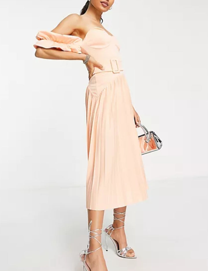 ASOS midi ruha, narancssárga