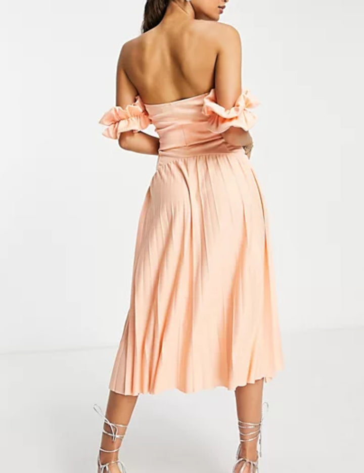 ASOS midi ruha, narancssárga