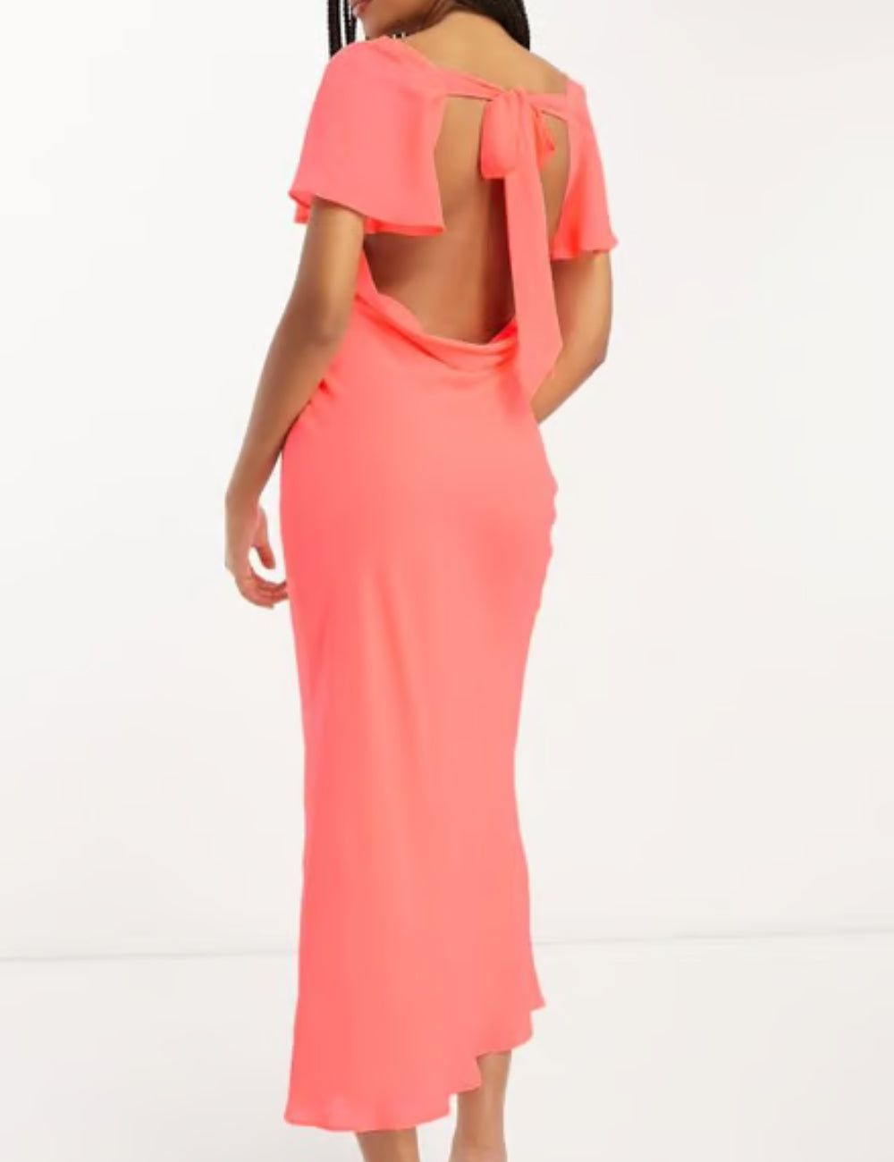 Rochie midi ASOS, roz