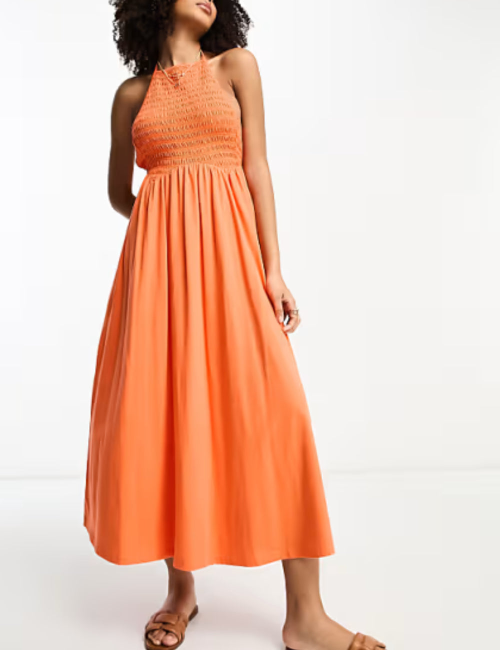 ASOS midi ruha, narancssárga