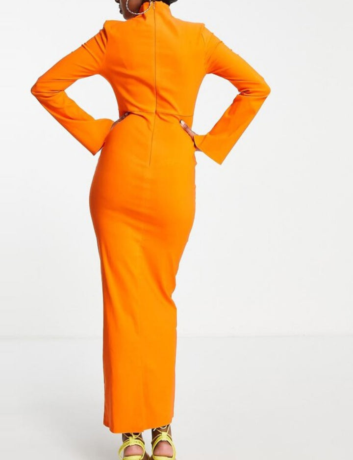 ASOS midi ruha, narancssárga