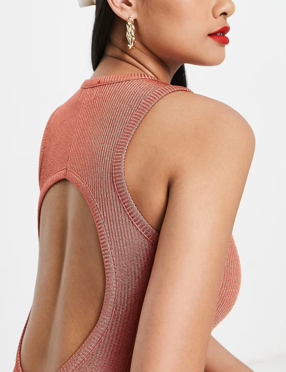 ASOS midi ruha, rózsaszín