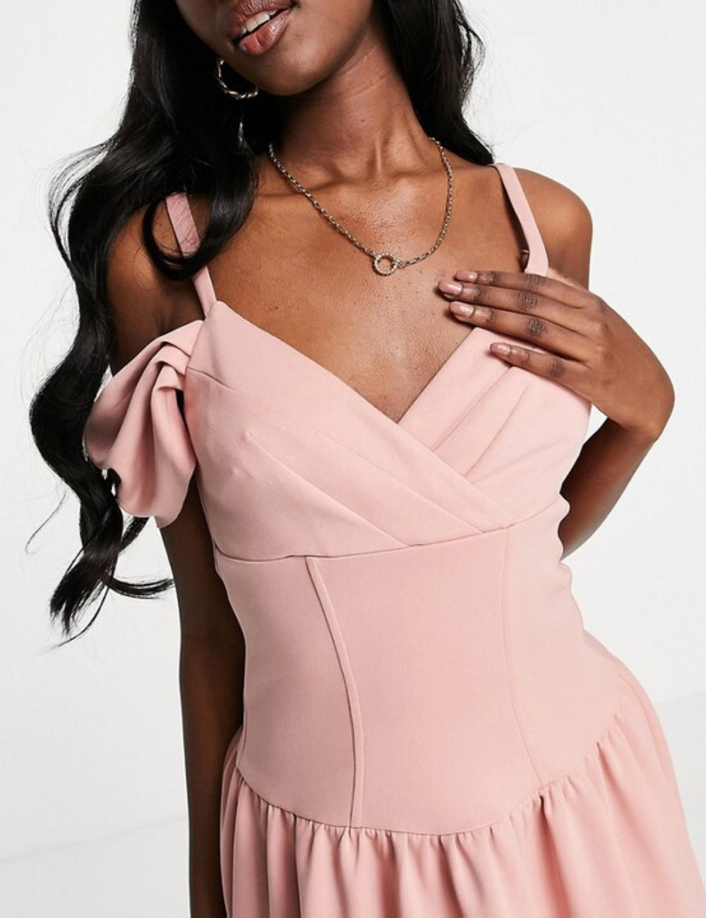 ASOS midi ruha, rózsaszín