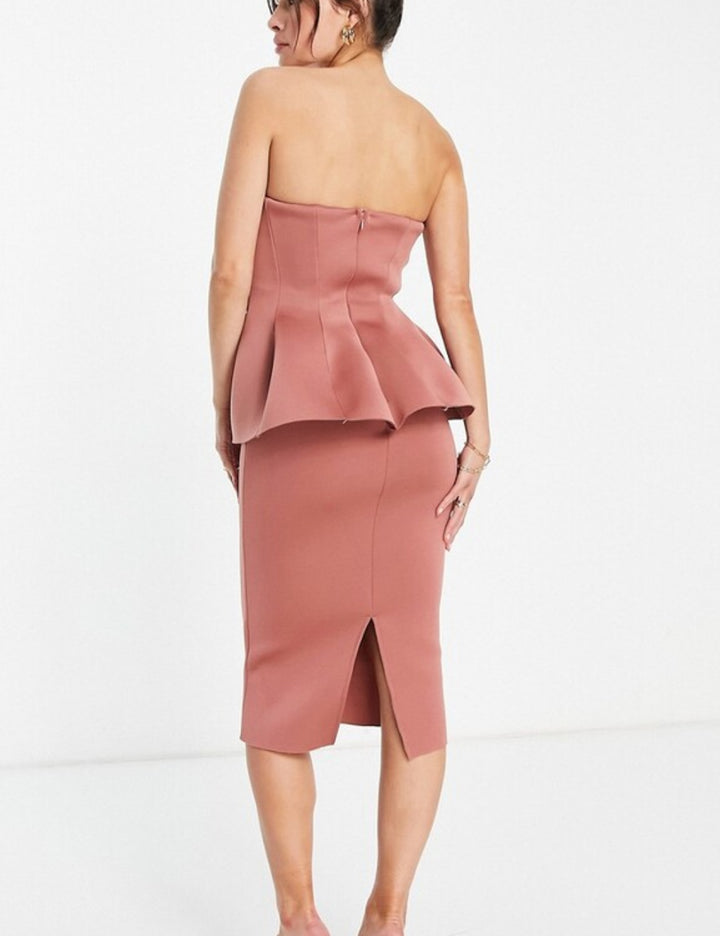 ASOS midi ruha, rózsaszín