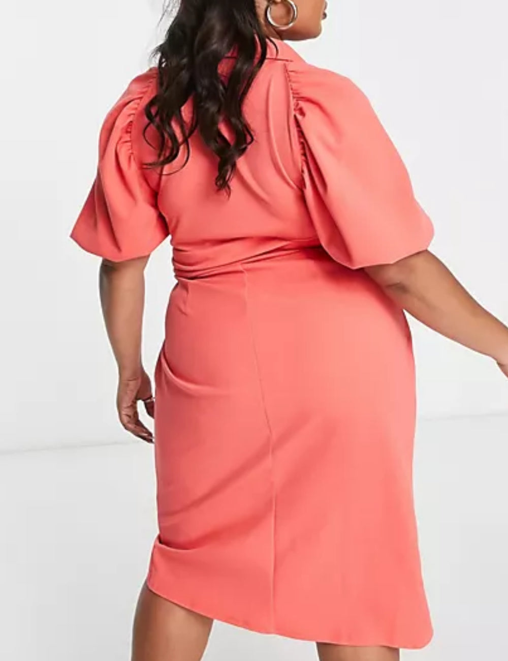 ASOS korallpiros midi ruha