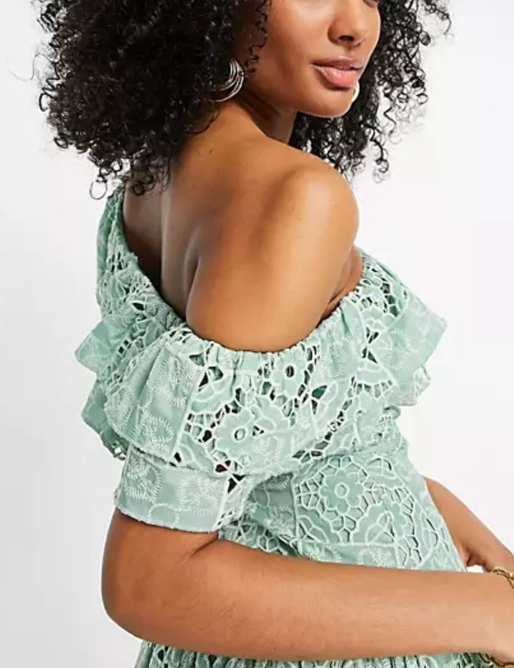 ASOS midi ruha, zöld