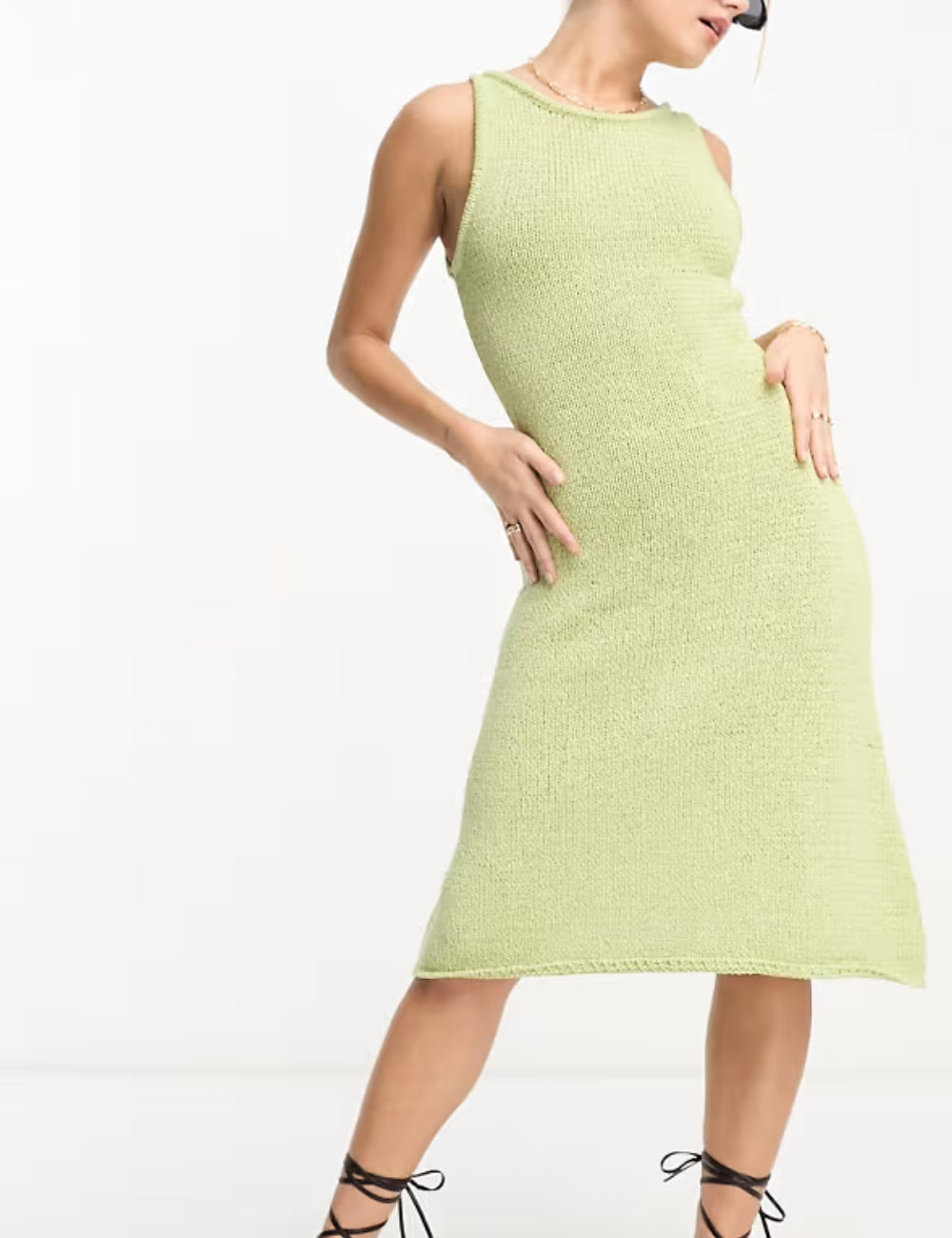 Rochie midi ASOS, verde