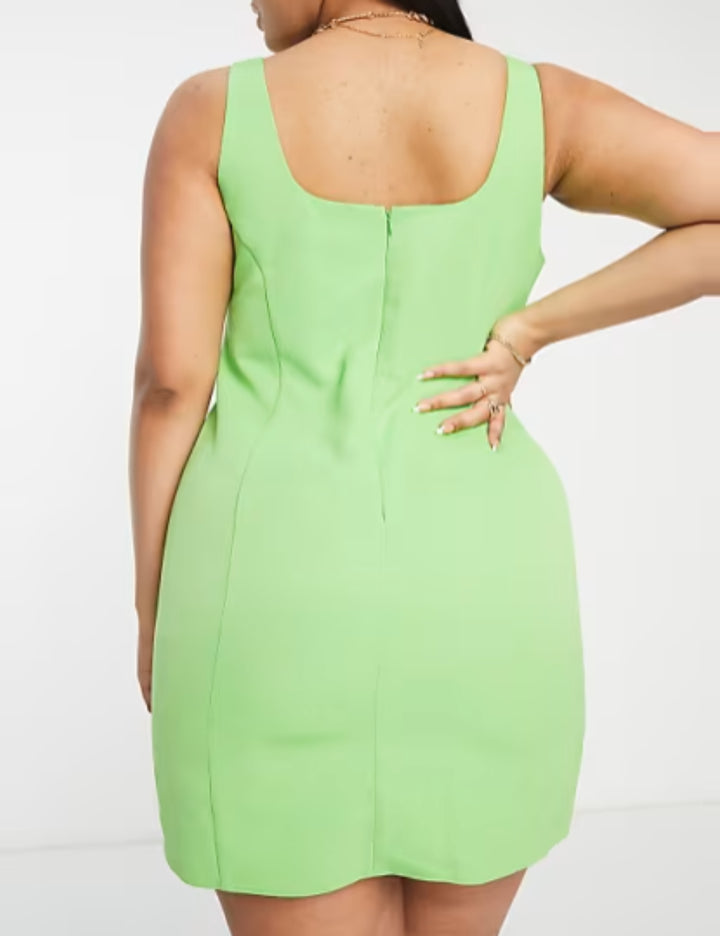ASOS midi ruha, zöld
