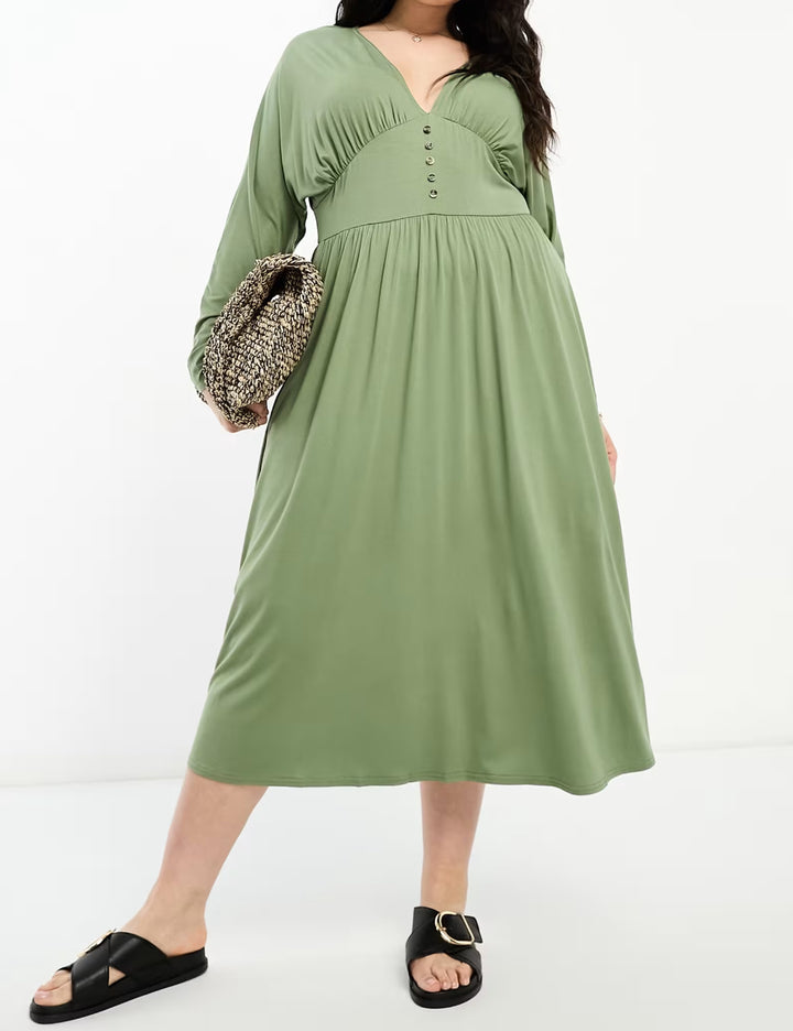 ASOS midi ruha, zöld