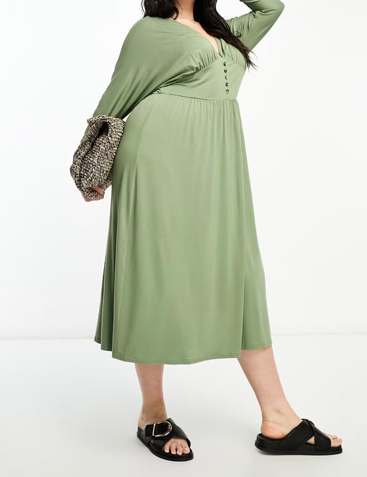 ASOS midi ruha, zöld