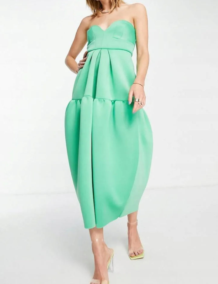 ASOS midi ruha, zöld
