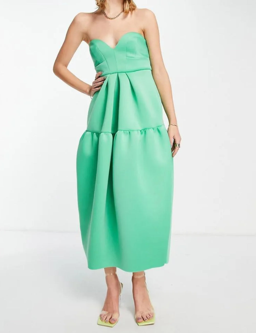 ASOS midi ruha, zöld