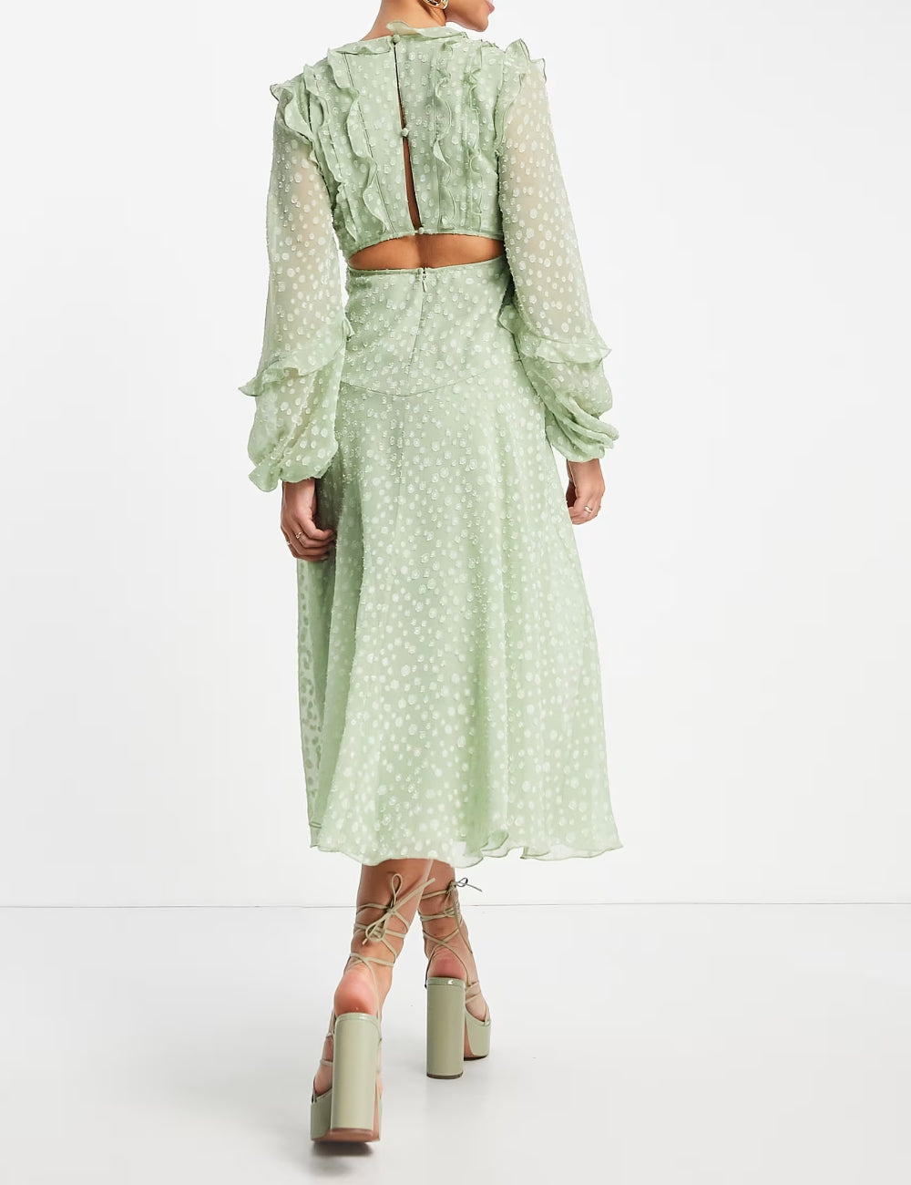 ASOS midi ruha, zöld