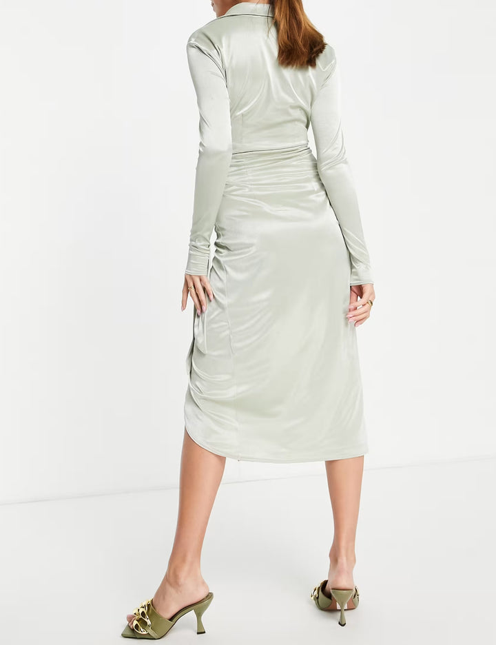 ASOS midi ruha, zöld