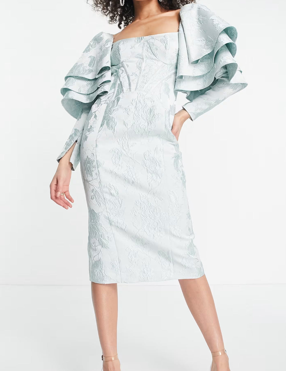 ASOS midi ruha, zöld