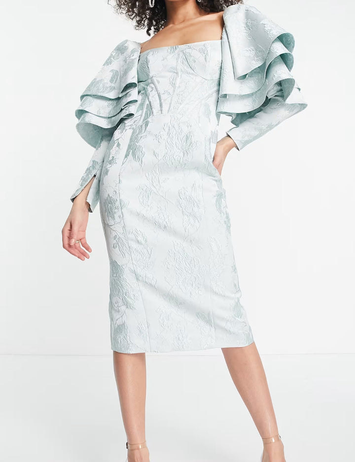 ASOS midi ruha, zöld