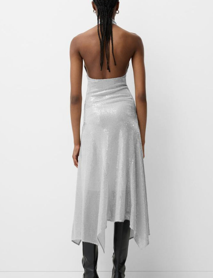 Bershka midi ruha, ezüst