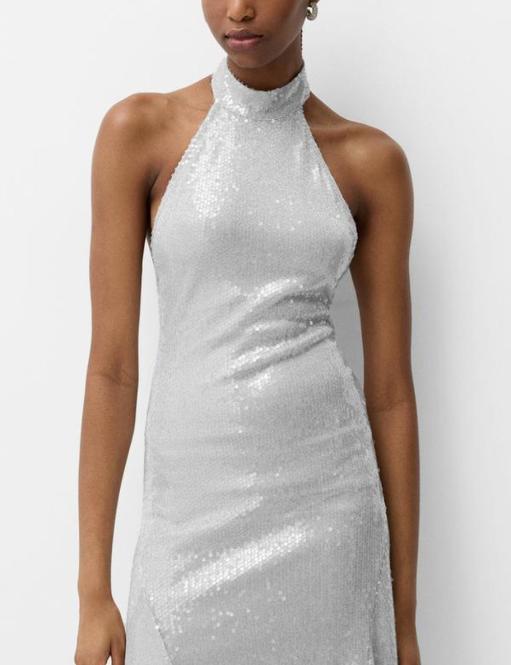 Bershka midi ruha, ezüst