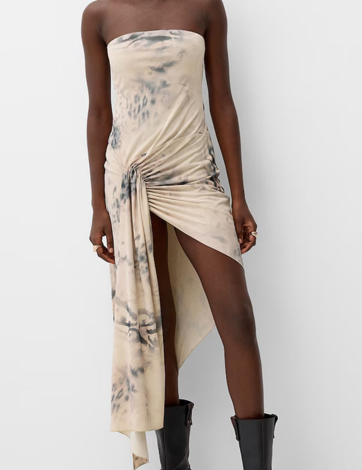 Bershka midi ruha, színkeverék