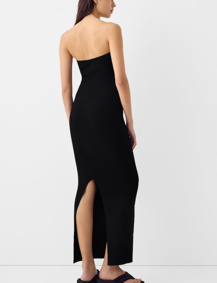 Bershka fekete midiruha