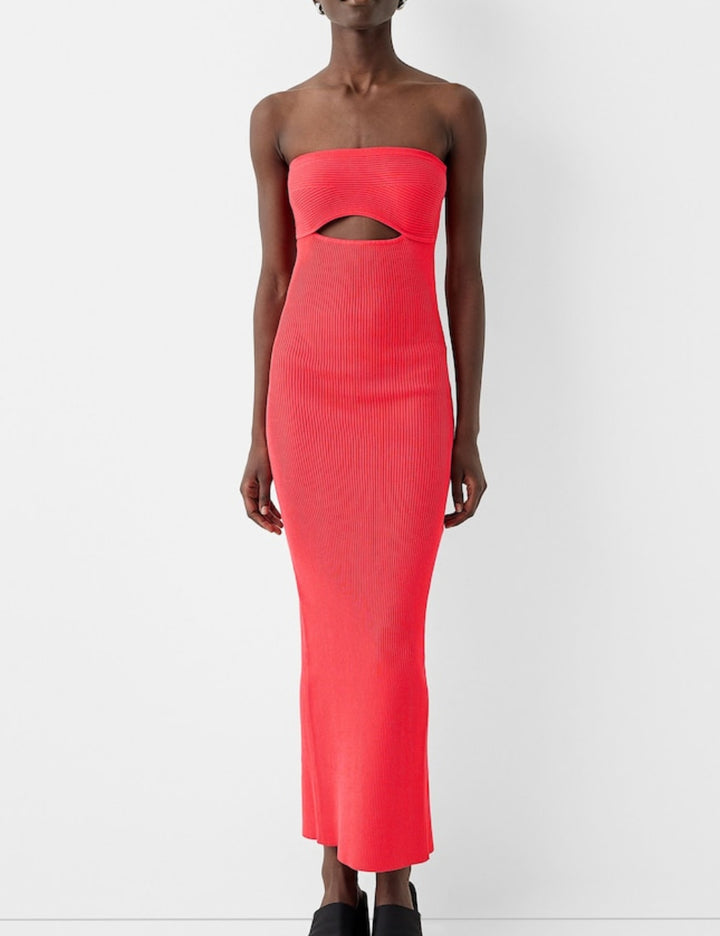 Bershka midi ruha, rózsaszín