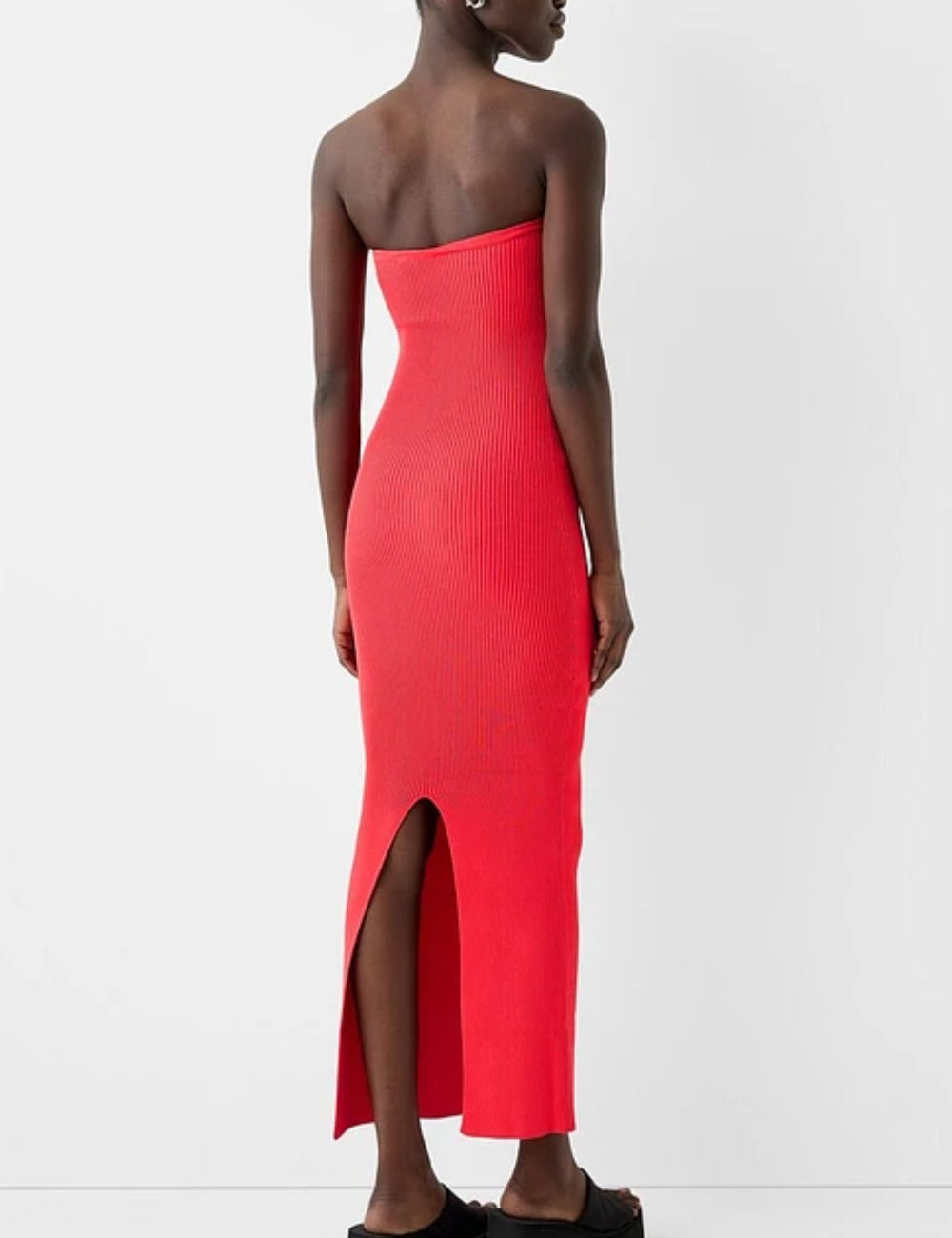 Bershka midi ruha, rózsaszín