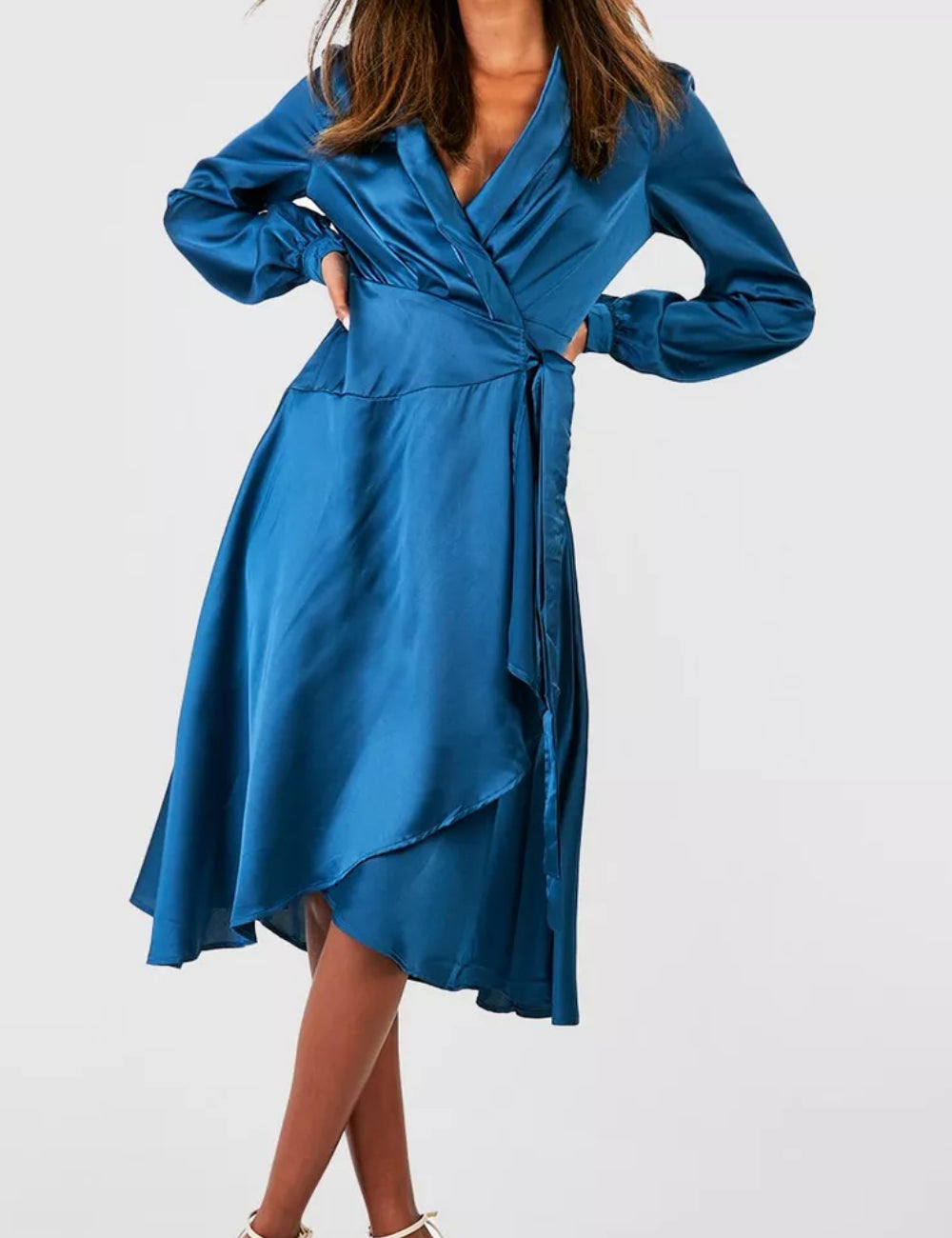 Boohoo midi ruha, kék