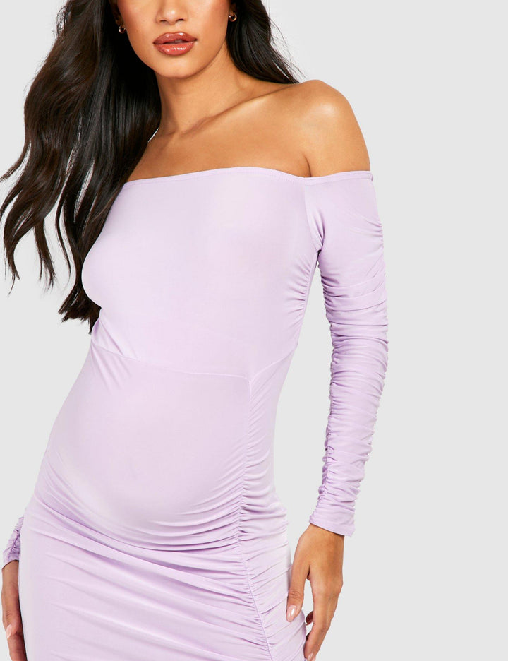 Boohoo lila midi ruha