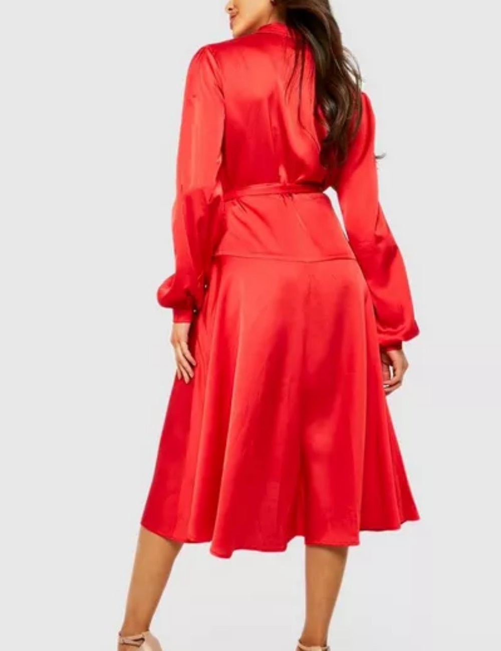 Boohoo Midaxi Dress, Red