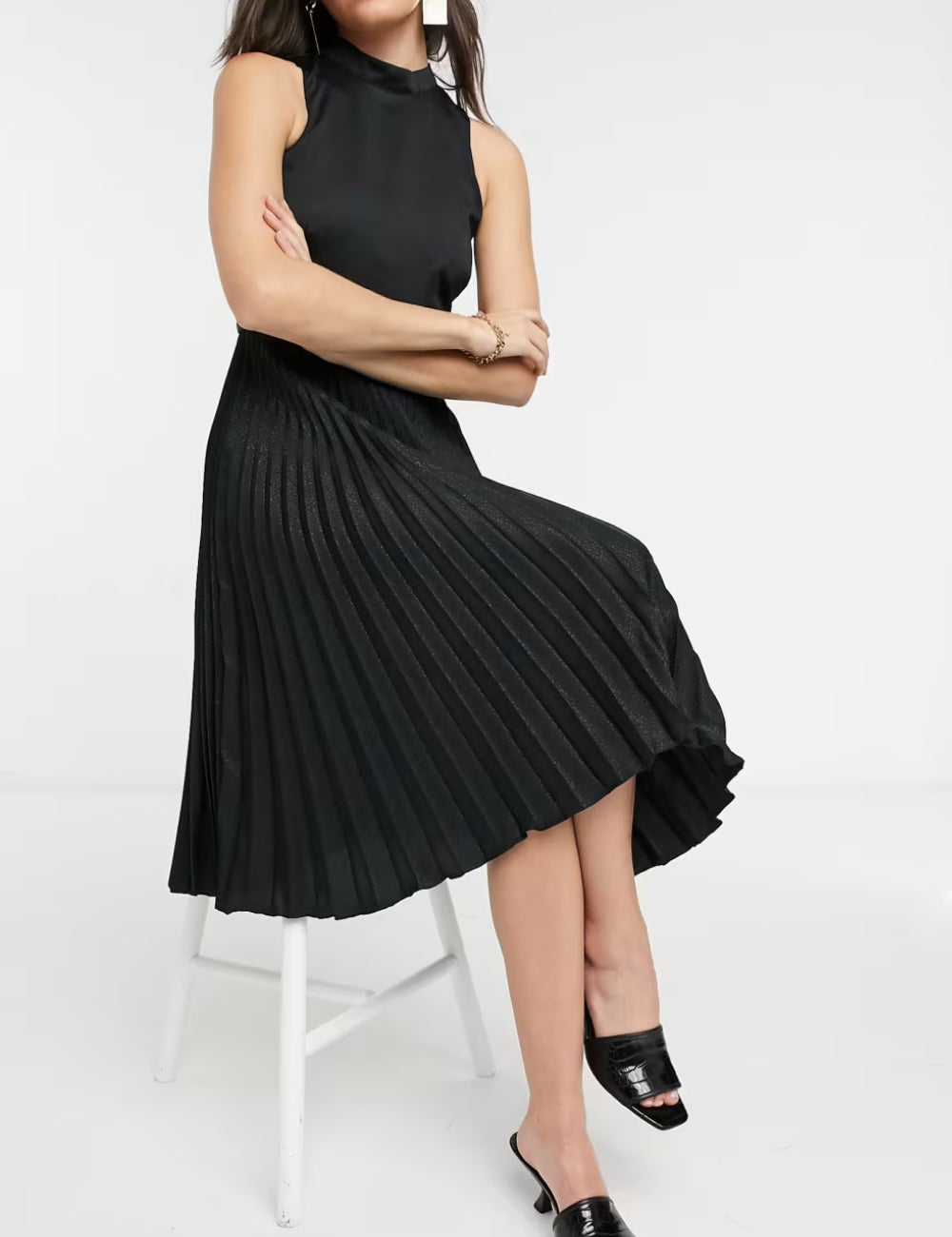 Closet midi ruha, fekete